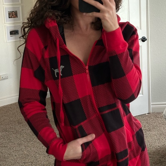 Victoria's Secret PINK | Hooded Zip-up Onesie - Picture 3 of 7